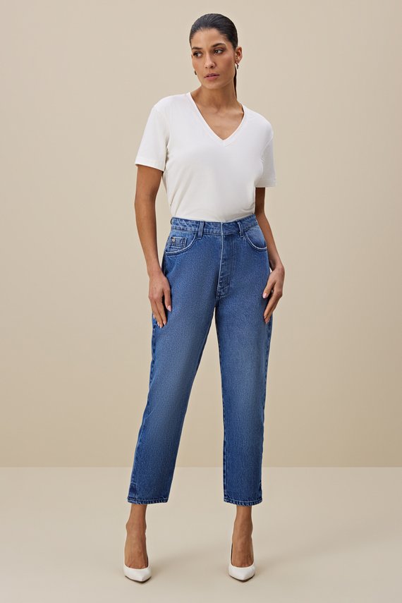 Calça Feminina Dallas Mom Cintura Alta Cigarrete - IDX20312