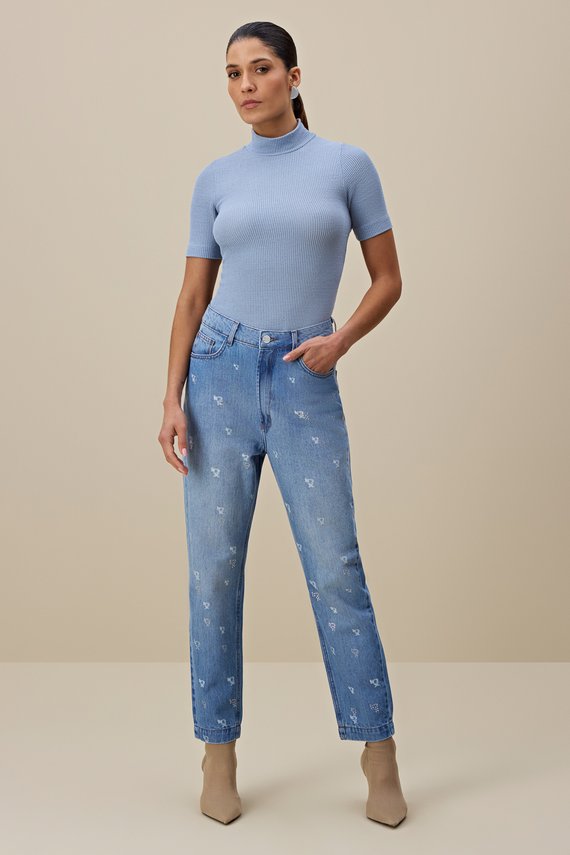 Calça Feminina Dallas Mom Cintura Alta Cigarrete  - IDX20313