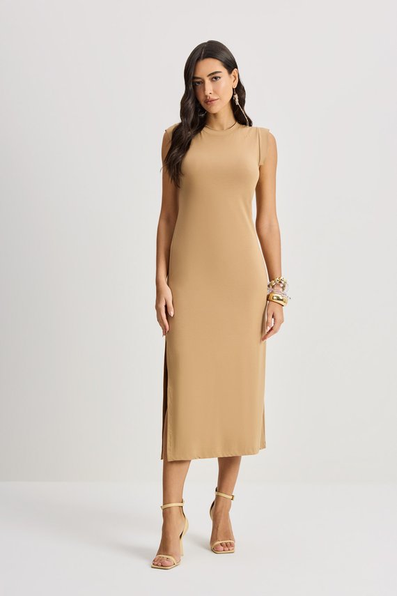 Vestido Feminino Solto sem Mangas Alongado - IDX12017.CAM