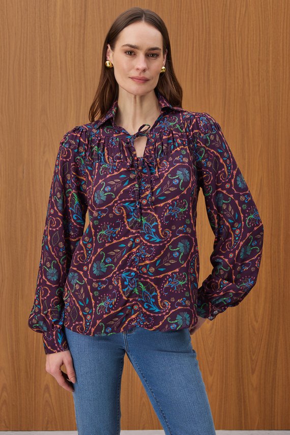 Camisa Feminina Solta Manga Longa Tradicional - IDX11040