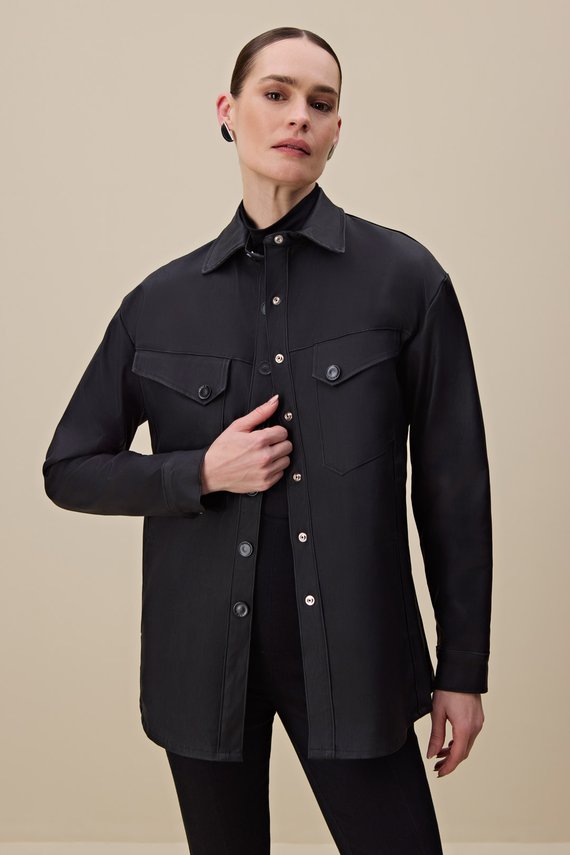 Camisa Feminina Ampla Manga Longa Alongada - IDX11032.PRE