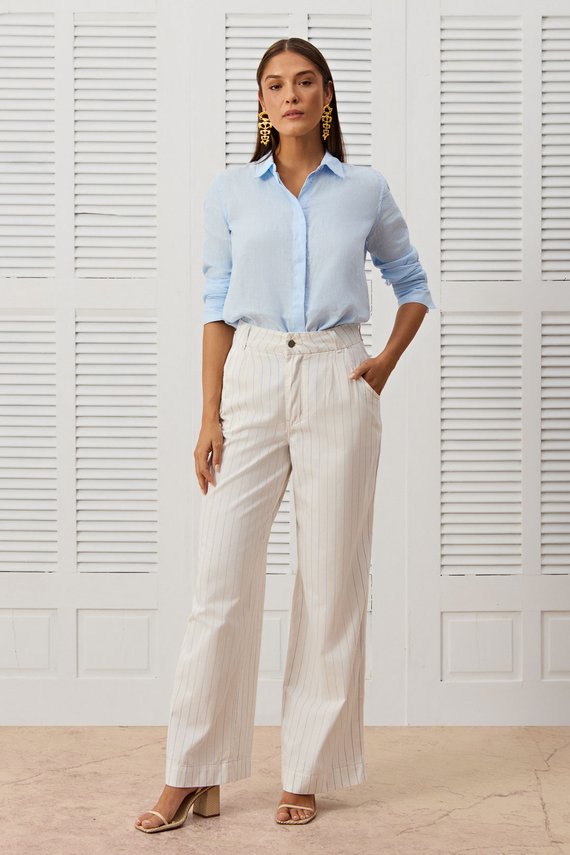 Calça Feminina Charlotte Pantalona Cintura Alta Tradicional - IDX20357