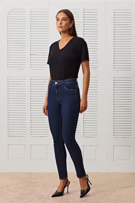 Calça Feminina London Skinny Cintura Média Tradicional - IDX20423