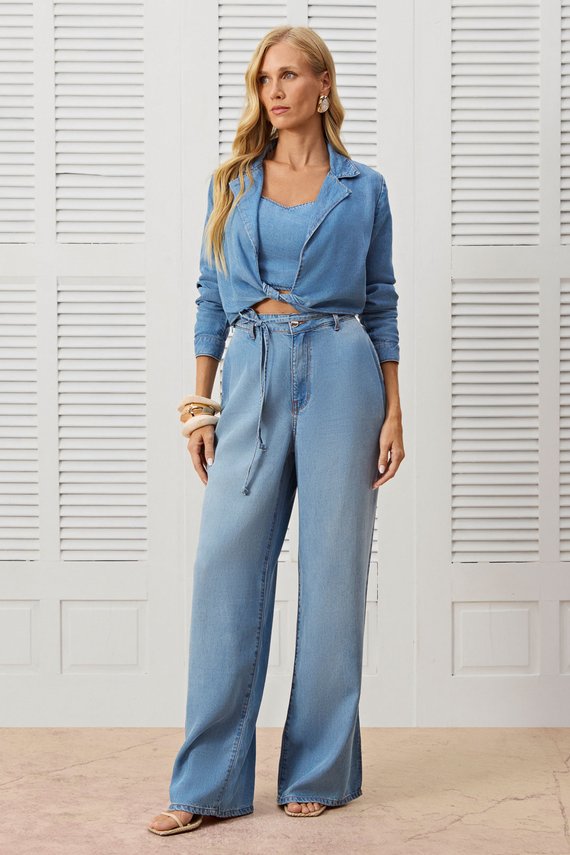 Calça Feminina Charlotte Pantalona Cintura Alta - IDX20371