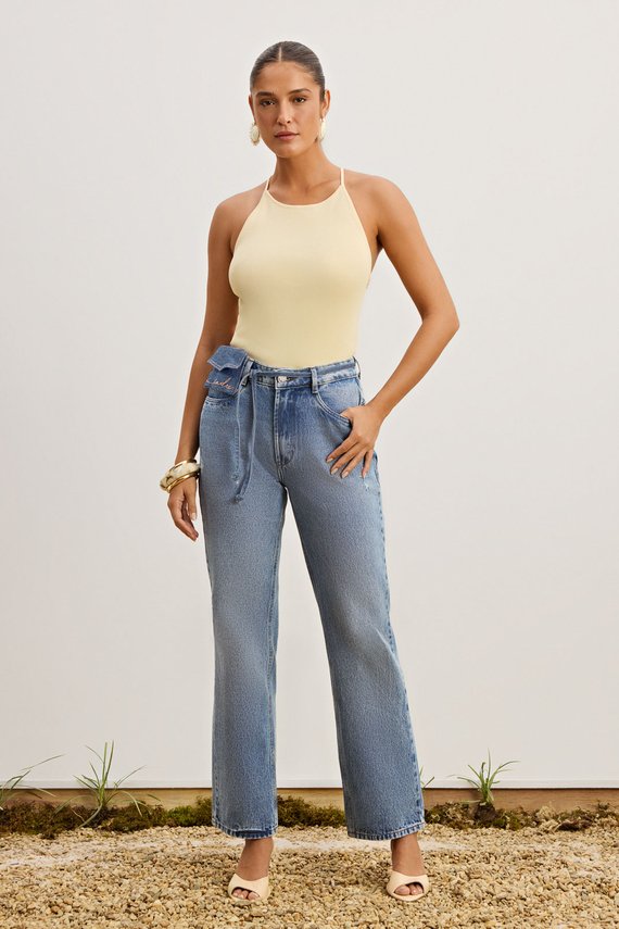 Calça Feminina Atenas Reta Cintura Alta Tradicional - IDX20448.POCHET