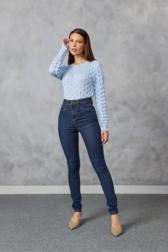 Calça Jeans Feminina Skinny Tradicional Cintura Hot Pants - DZ21459