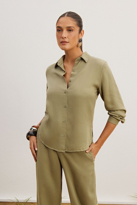 Camisa Feminina Slim Manga Longa Tradicional - IDX11064