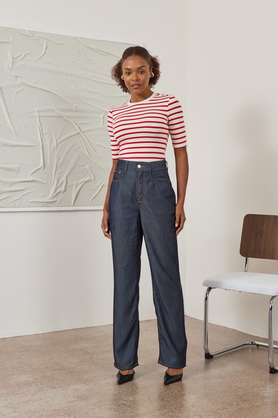Calça Jeans Feminina Reta Tradicional Cintura Alta - DZ21555