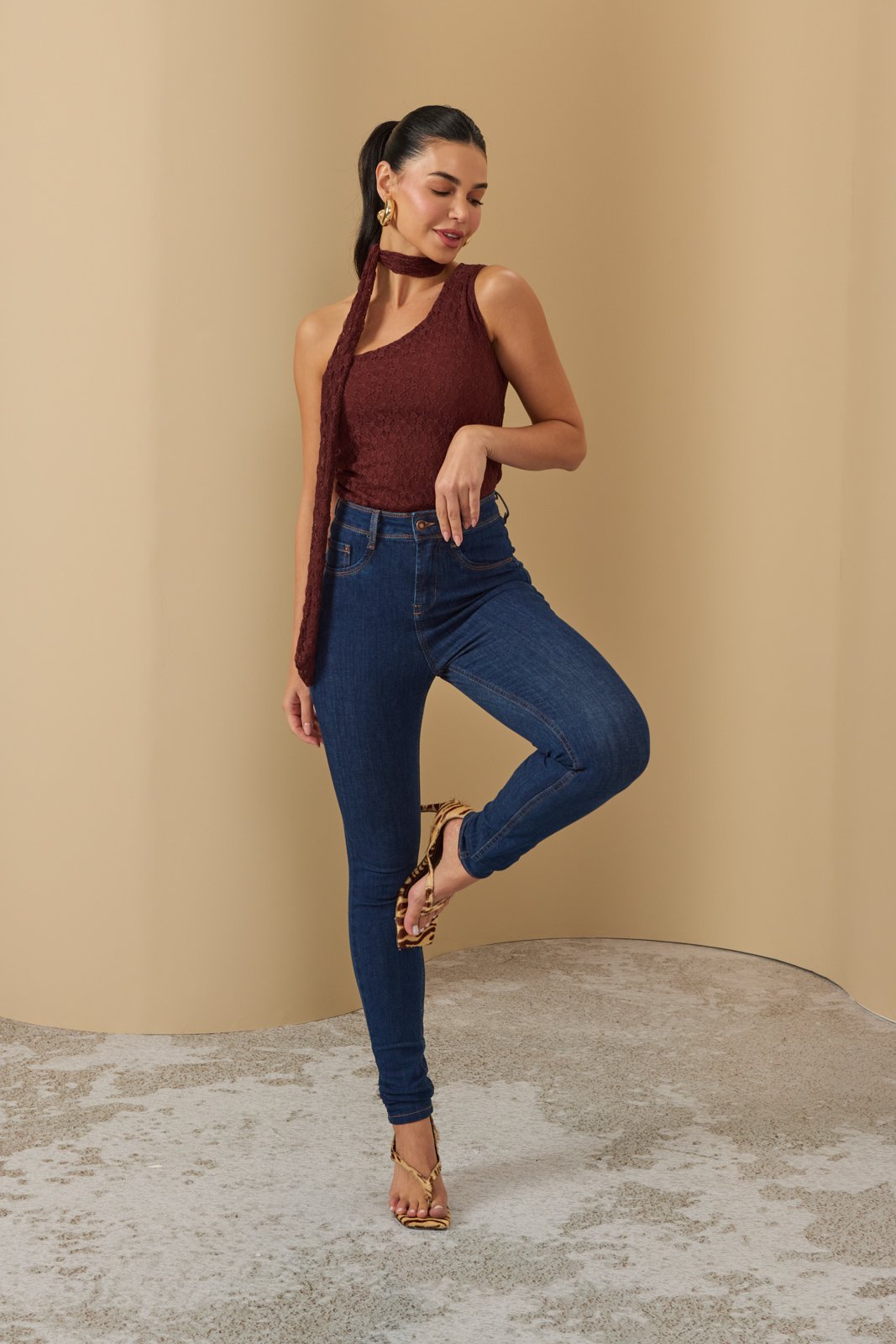 dz20371 ts calca jeans feminina skinny tradicional cintura media frente 3