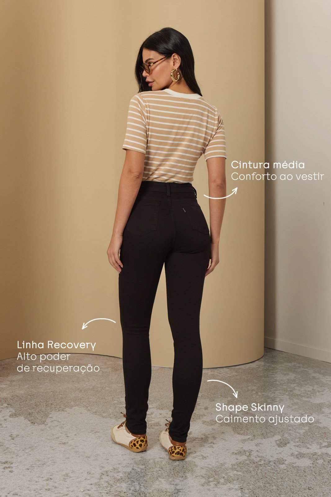 dz21164 pre com calca jeans feminina skinny tradicional cintura media costas 2