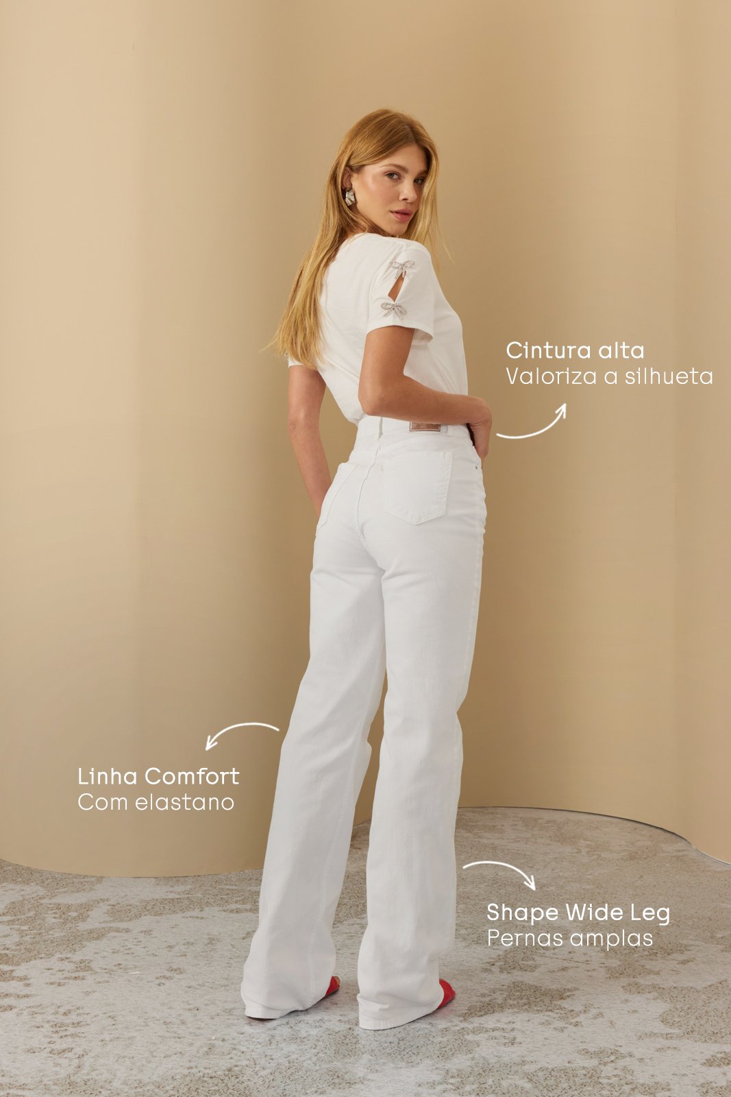 dz21227 bra com calca jeans feminina wide leg fit alongada cintura alta costas 2