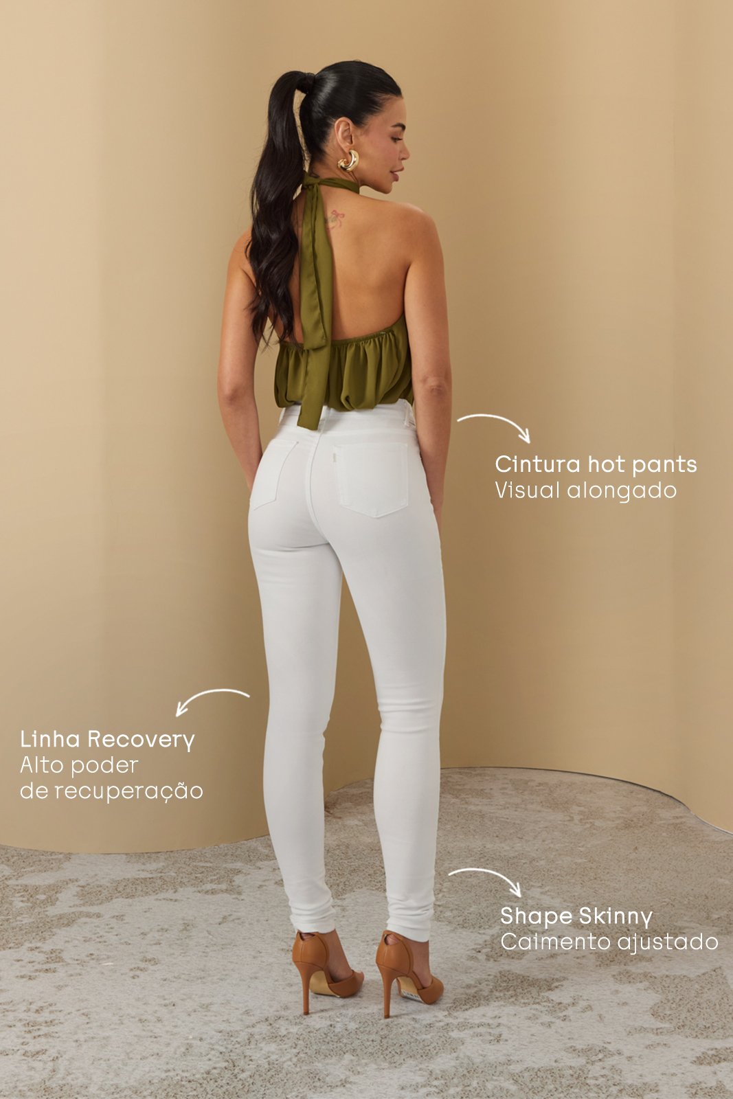 dz21163 bra re calca jeans feminina skinny tradicional cintura hot pants costas 2