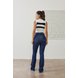 dz21546 re calca jeans feminina flare alongada cintura media costas 2