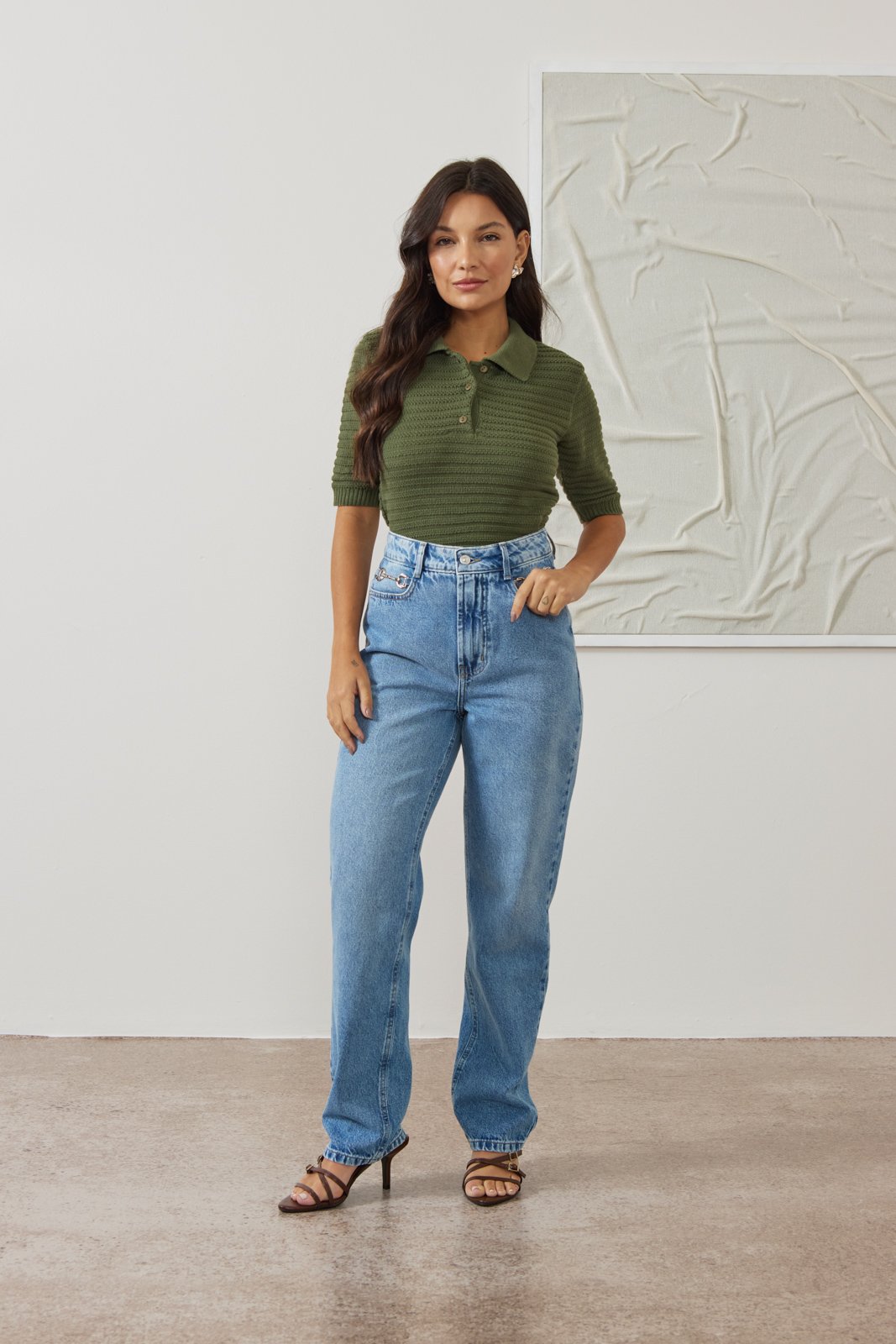 dz21557 alg calca jeans feminina reta tradicional cintura alta frente 4