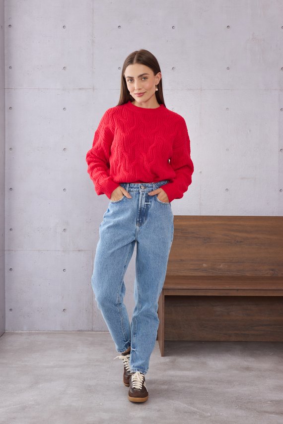 Calça Jeans Feminina Slouchy Cigarrete Cintura Alta - DZ21513
