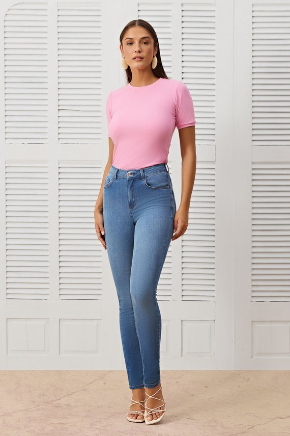 Calça Feminina London Skinny Cintura Média Tradicional - IDX20404