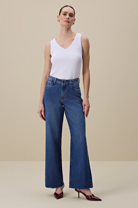 Calça Feminina Atenas New Reta Cintura Alta Tradicional - IDX20266