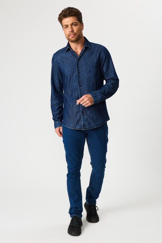 Calça Masculina Slim Reta Cintura Media Tradicional Clara - IDX20338