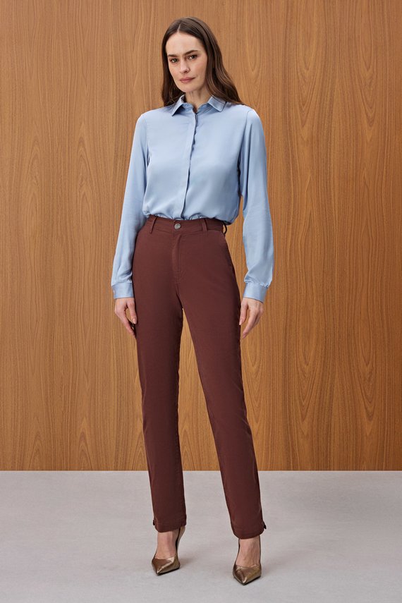 Calça Feminina Siena Alfaiataria Cintura Alta Cigarrete - IDX20259.CAF